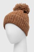 Вовняна шапка Answear Lab колір коричневий з товстого трикотажу вовна