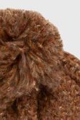 Вовняна шапка Answear Lab колір коричневий з товстого трикотажу вовна