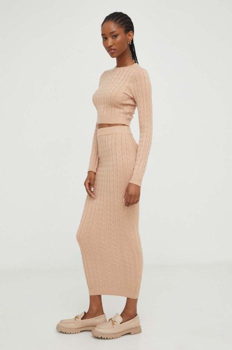 Комплект - светр і спідниця Answear Lab колір бежевий (3452195)