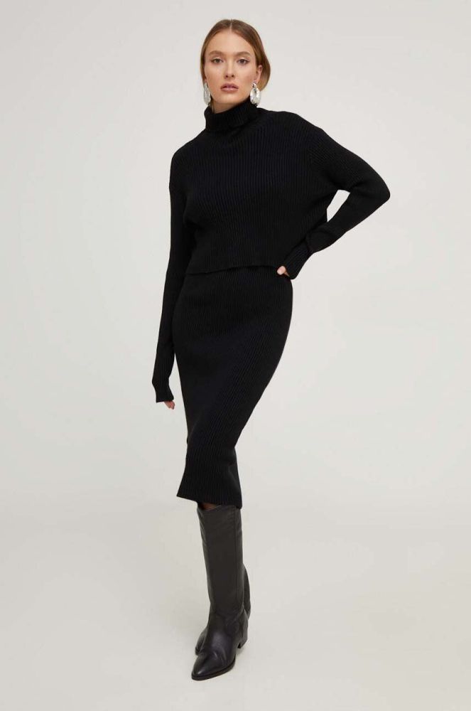 Сукня і светр Answear Lab колір чорний mini пряма