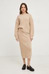 Комплект - светр і спідниця Answear Lab колір бежевий (3685154)