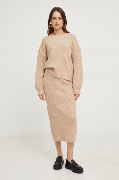 Комплект - светр і спідниця Answear Lab колір бежевий (3685154)