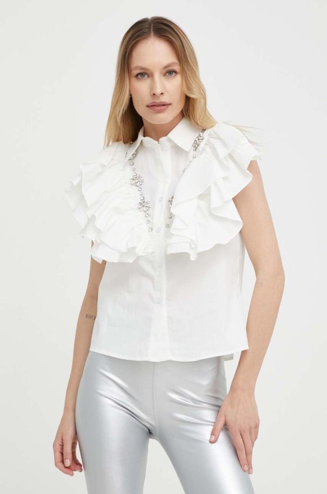 Бавовняна сорочка Answear Lab жіноча колір білий regular класичний комір (3277883)