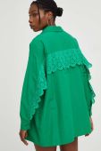 Сорочка Answear Lab жіноча колір зелений relaxed класичний комір (3314358)