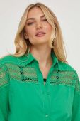Сорочка Answear Lab жіноча колір зелений regular класичний комір (3323204)