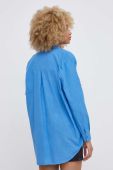 Бавовняна сорочка Answear Lab жіноча relaxed класичний комір колір блакитний (3339534)