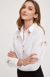 Бавовняна сорочка Answear Lab жіноча колір білий regular класичний комір (3389218)