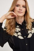 Сорочка Answear Lab жіноча колір чорний regular класичний комір (3354900)