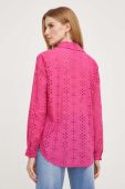Бавовняна сорочка Answear Lab жіноча колір рожевий regular класичний комір