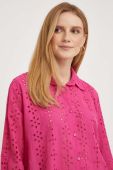 Бавовняна сорочка Answear Lab жіноча колір рожевий regular класичний комір
