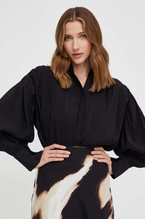 Сорочка Answear Lab жіноча колір чорний relaxed класичний комір (3619566)