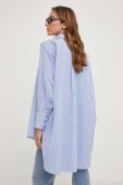 Бавовняна сорочка Answear Lab жіноча relaxed класичний комір колір блакитний (3395746)