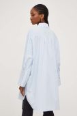 Бавовняна сорочка Answear Lab жіноча relaxed класичний комір колір блакитний (3452200)