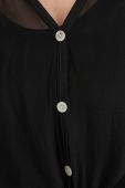 Сорочка з шовком Answear Lab колір чорний relaxed
