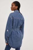 Джинсова сорочка Answear Lab жіноча relaxed класичний комір колір блакитний (3460019)