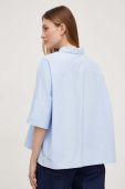 Бавовняна сорочка Answear Lab жіноча relaxed класичний комір колір блакитний (3551804)