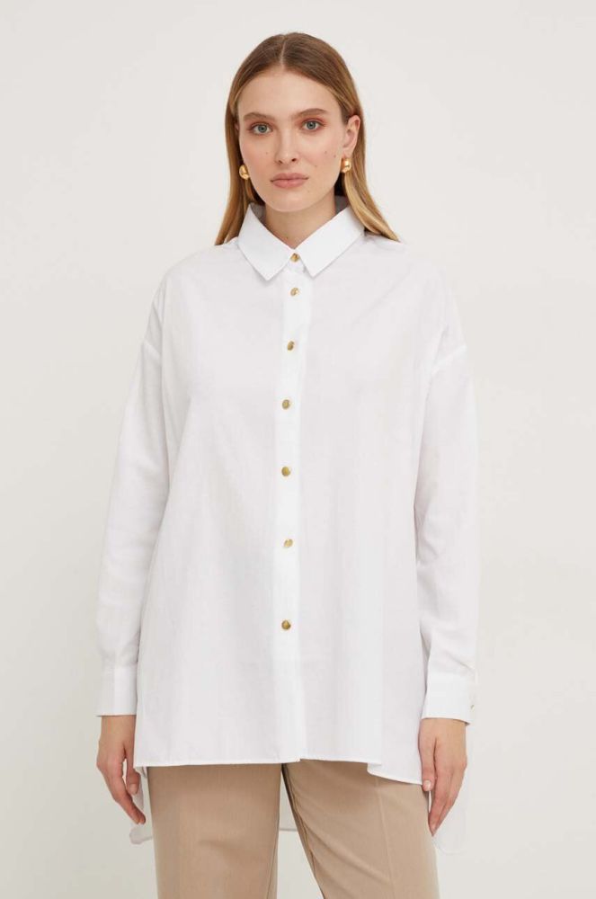 Бавовняна сорочка Answear Lab жіноча колір білий relaxed класичний комір (3559056)