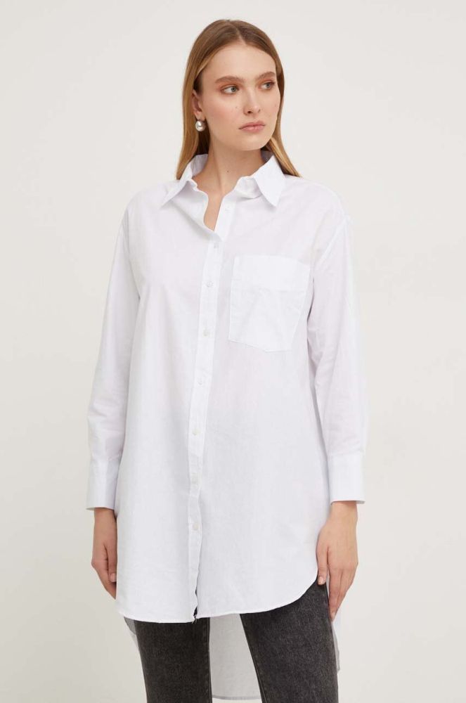 Бавовняна сорочка Answear Lab жіноча колір білий relaxed класичний комір (3559060)