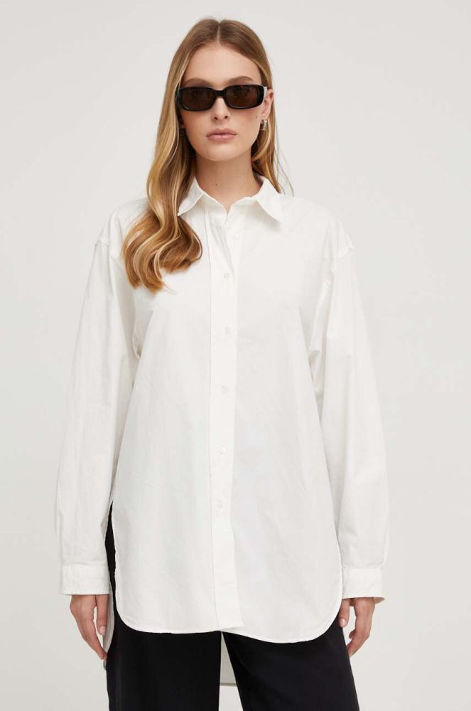 Бавовняна сорочка Answear Lab X Лімітована колекція NO SHAME жіноча колір білий relaxed класичний комір (3551805)