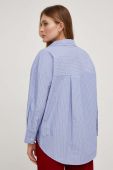 Бавовняна сорочка Answear Lab жіноча relaxed класичний комір колір блакитний (3560709)