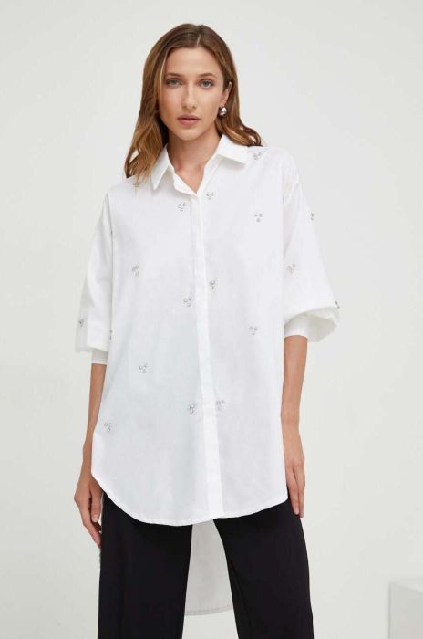 Бавовняна сорочка Answear Lab жіноча колір білий relaxed класичний комір (3548361)