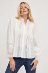 Бавовняна сорочка Answear Lab жіноча колір білий regular зі стійкою (3586531)