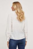 Бавовняна сорочка Answear Lab жіноча колір білий regular зі стійкою (3586531)