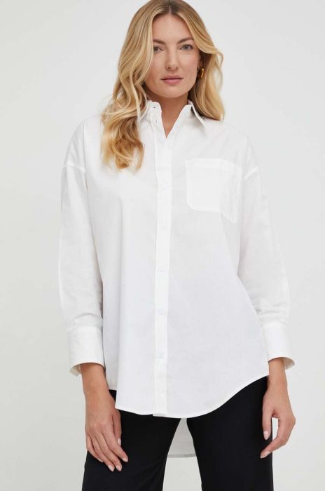 Бавовняна сорочка Answear Lab жіноча колір білий relaxed класичний комір (3592284)