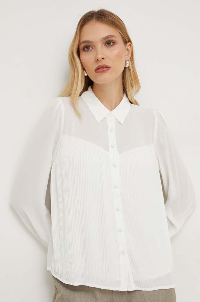 Сорочка Answear Lab жіноча колір білий regular класичний комір (3677018)