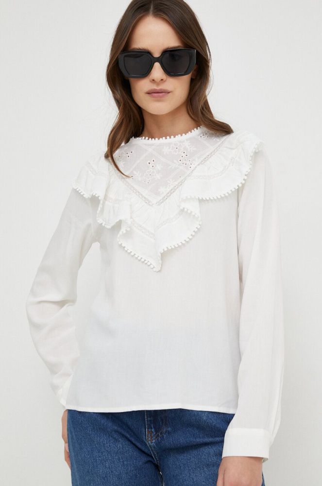 Бавовняна блузка Answear Lab жіноча колір білий однотонна (3685162)