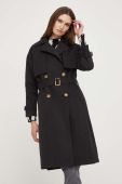 Тренч Answear Lab жіночий колір чорний перехідний двобортний (3422580)