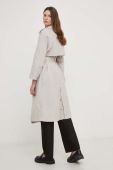 Тренч Answear Lab жіночий колір сірий перехідний oversize