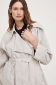 Тренч Answear Lab жіночий колір сірий перехідний oversize