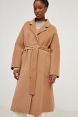 Вовняне пальто Answear Lab колір бежевий перехідний (3530178)