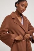 Вовняне пальто Answear Lab колір коричневий перехідний (3530169)