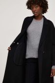 Вовняне пальто Answear Lab колір чорний перехідний oversize (3530186)