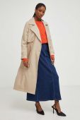 Тренч Answear Lab жіночий колір бежевий перехідний (3452211)