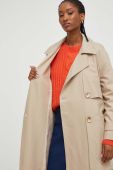 Тренч Answear Lab жіночий колір бежевий перехідний (3452211)