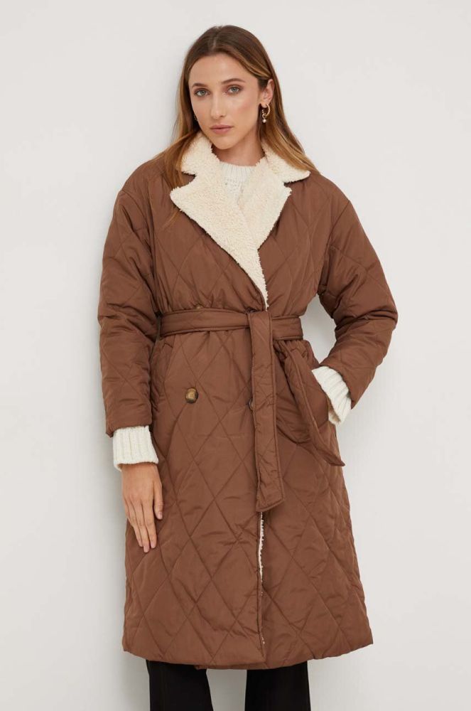 Куртка Answear Lab жіноча колір коричневий перехідна (3535146)