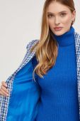 Пальто Answear Lab жіночий перехідний без застібки колір блакитний