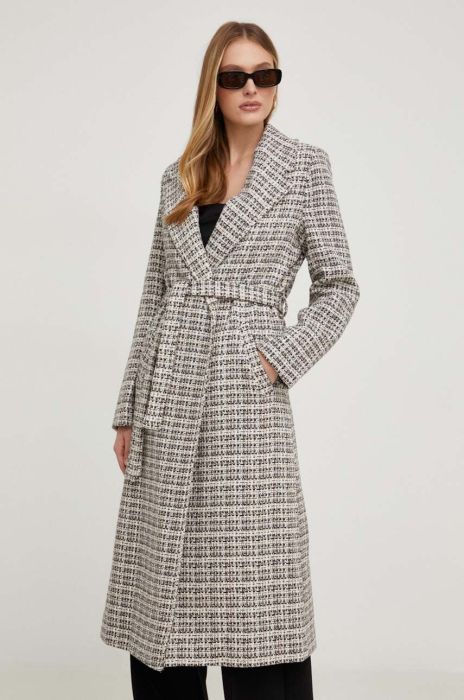 Пальто Answear Lab жіночий колір бежевий перехідний без застібки (3548367) Пальто Answear Lab жіночий колір бежевий перехідний без застібки (3548367)