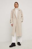 Пальто Answear Lab жіночий колір бежевий перехідний oversize (3560714)