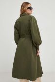 Пальто Answear Lab X Лімітована колекція NO SHAME жіноче колір зелений перехідне двобортне