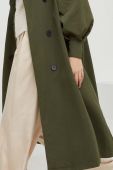 Пальто Answear Lab X Лімітована колекція NO SHAME жіноче колір зелений перехідне двобортне