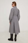 Пальто Answear Lab X Лімітована колекція NO SHAME жіноче колір сірий перехідне двобортне