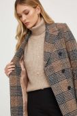 Пальто Answear Lab жіночий колір коричневий перехідний двобортний (3611195)