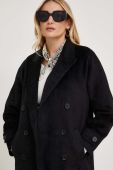 Пальто з вовною Answear Lab колір чорний перехідний двобортний (3569065) Пальто з вовною Answear Lab колір чорний перехідний двобортний (3569065)
