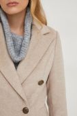 Пальто з вовною Answear Lab колір бежевий перехідний двобортний (3589118)