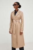 Пальто Answear Lab жіночий колір бежевий перехідний без застібки (3572786) Пальто Answear Lab жіночий колір бежевий перехідний без застібки (3572786)