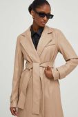 Пальто Answear Lab жіночий колір бежевий перехідний без застібки (3572786) Пальто Answear Lab жіночий колір бежевий перехідний без застібки (3572786)